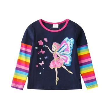 Imagem de Camiseta Infantil De Manga Comprida Com Lantejoulas, Camiseta De Algod