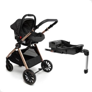 Imagem de Bebe Conforto Com Base Isofix Infanti + Carrinho Moises, Preto/ Bronze