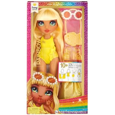 Imagem de Boneca Rainbow HIGH SWIM e STYLE SUNNY Yellow MGA