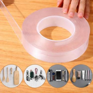 Imagem de Fita Dupla Face Impermeavel Super Forte 2Cm X5M Reutilizável - Cjfix