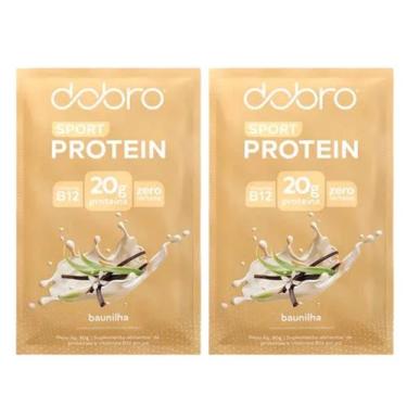 Imagem de 2X Sache Proteína Vegana Sport Dobro Baunilha 30G - Baunilha
