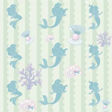 Imagem de Papel De Parede Infantil Sereia Fundo Do Mar - Drop de Casa