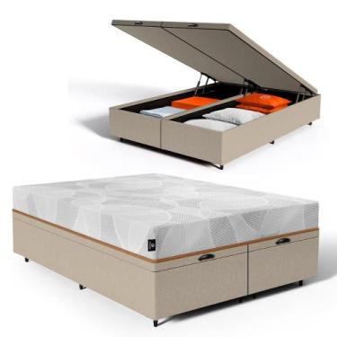 Imagem de Cama Box Baú com Colchão de Espuma D33 Enrolado Sonno Full - Umaflex Q