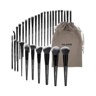 Imagem de Conjunto De 30 Pincéis De Maquiagem Profissionais Para Base, Corretivo