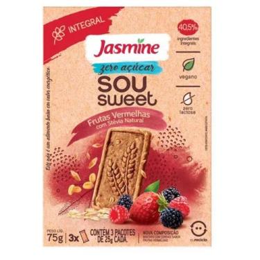 Imagem de Biscoito Vegano Integral Frutas Vermelhas Sou Sweet Jasmine 75g
