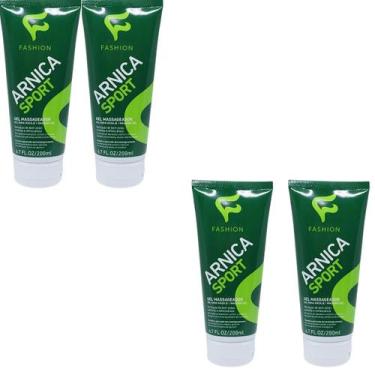 Imagem de Gel Massageador Fashion Arnica Sport Bisnaga 200ml Kit 4 Unidades - Fa