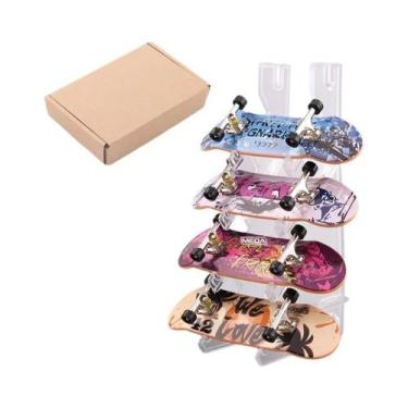 Imagem de Skateboard De Dedo Metálico Com Ponta Côncava Rasa E Dupla Curvatura, 