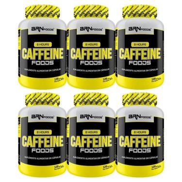 Imagem de KIT - 6x Cafeína 8 Hours Caffeine 120caps -BRN Foods-Unissex