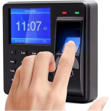 Imagem de Registro de ponto na máquina Controle de acesso Horário de atendimento Máquina de impressão digital/senha/reconhecimento de cartão de identificação Relógio de ponto Gravador de check-in