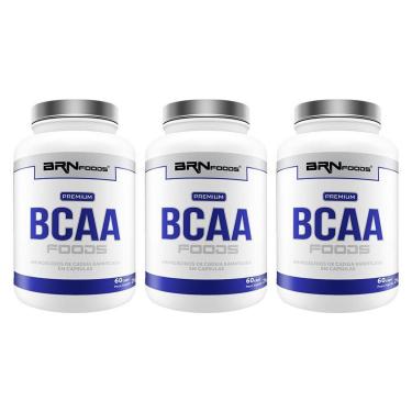Imagem de Kit 3x PREMIUM BCAA 60 cáps – BRN Foods-Unissex