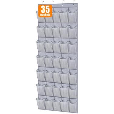 Imagem de Organizador de sapatos MISSLO Oxford 35 bolsos para porta de armário c