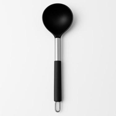 Imagem de Concha silicone cabo inox preta - Utilit