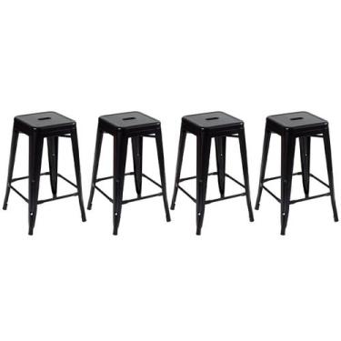 Imagem de Laraz, Kit - 4 x banquetas Iron Tolix - 66 cm - Industrial - Aço - Vin