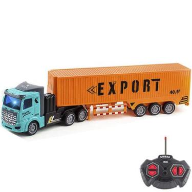 Imagem de Caminhão Carreta Controle Remoto Grande Bateria Recarregável Infantil 