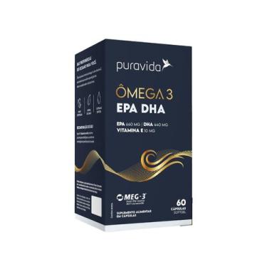 Imagem de Ômega 3 EPA e DHA com Vitamina E 60 Cápsulas Puravida