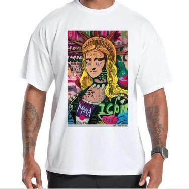 Imagem de Camiseta Masculina Oversized Algodão Streetwear Fitness Academia HipHo