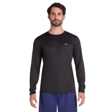 Imagem de Camiseta Masculina Olympikus Essential UVA/UVB Preto, Preto, M