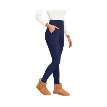 Imagem de Leggings Femininas De Cintura Alta Em Veludo Grosso Para O Inverno Com