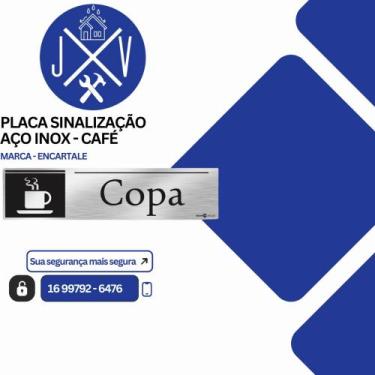 Imagem de Placa Sinalização Aço Inox - Copa - EncartAle