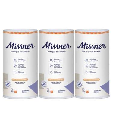 Imagem de Kit 3 Fita Microporosa Bege 10cm X 10m - Missner