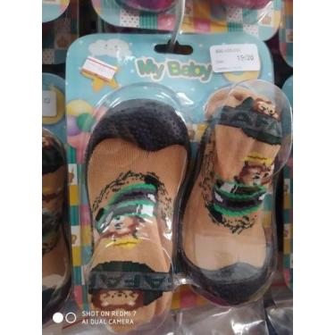Imagem de meia infantil chic baby 008.003.046 pto raposinha, Caramelo, Preto, 17