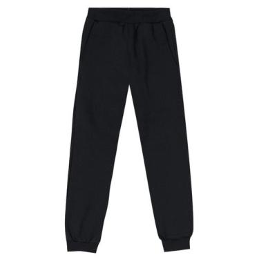 Imagem de Calça Jogger Infantil Preto Marinho Brandili, 2, Preto