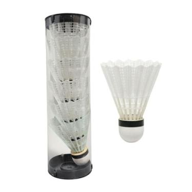 Imagem de Peteca Badminton Tubo Com 6 Petecas Alta Performance Master Rede