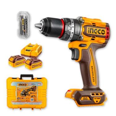 Imagem de Parafusadeira de Impacto Ingco 86Nm 20V Brushless Com 2 Baterias 4,0Ah