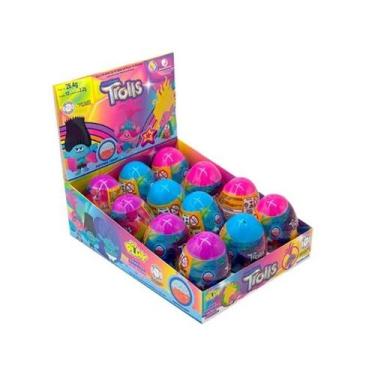 Imagem de Ovo Surpresa Trolls GoPlay Bala em Pó - Morango 12x2,2g