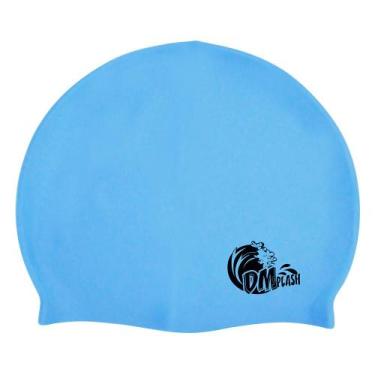 Imagem de Touca para Natação de Silicone Infantil DM Splash, Azul claro