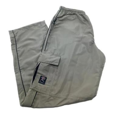 Imagem de Calça masculina em microfibra com listra e bolso cargo - Romer Sport, 