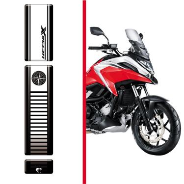 Imagem de Protetor de Tanque Adesivo Moto NC750X 2021-2025 Branco e Preto Resinado Ultra-Resistente Honda