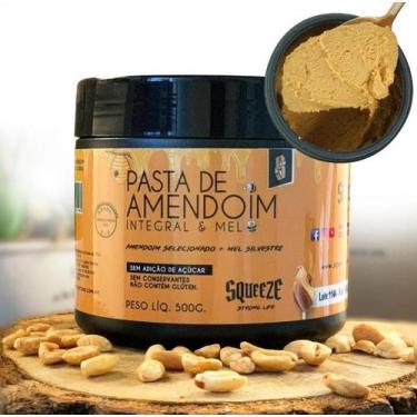 Imagem de Pasta de Amendoim Integral & Mel 500g - Squeeze (100% natural)