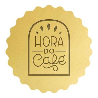 Imagem de Cortador Biscoito Frase Hora do Café - DOCE IMPRESSO, 5cm