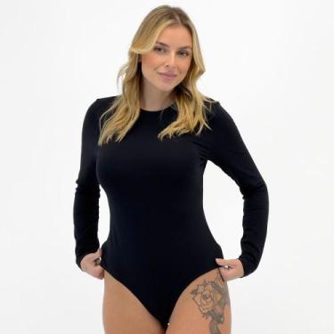 Imagem de Body Hering Básico Manga Longa Feminino, P, Preto