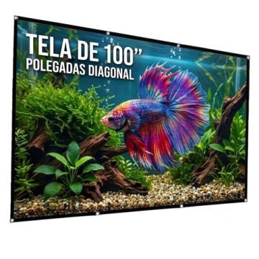 Imagem de TELA TELAO PROJEÇÃO 100 POLEGADAS PROFISSIONAL (LONA) 1,38 x 2,00 - ES