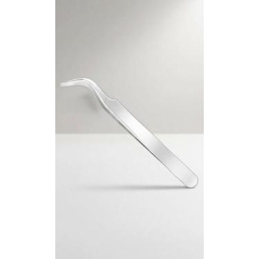 Imagem de Pinça Ponta Curva Aço Inox Extensão Cílios 12cm - Congratulations Stor
