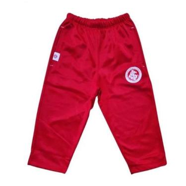 Imagem de Calça Infantil Internacional Vermelha Flanelada Oficial, Tam 3, Vermel