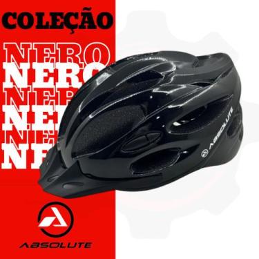 Imagem de Capacete Absolute Nero Preto  MTB/Speed  Fecho Ajustável com LED Trase