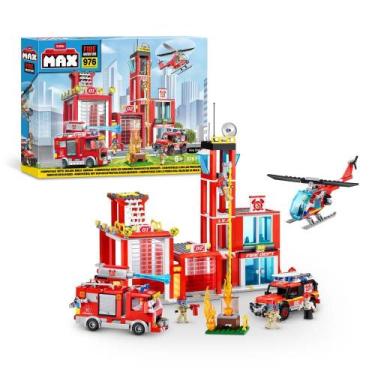Imagem de Blocos De Montar Max City Estação De Bombeiros 976 Peças