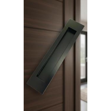 Imagem de Puxador Concha Embutir Inox Preto Fosco 25cm - Congratulations Store