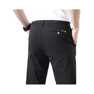 Imagem de Calças De Golfe Masculinas Slim Fit Em Algodão Com Stretch, Finas Para