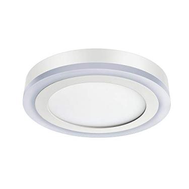 Imagem de Luminária LED 3 Estágios 12+6w 6500k/3000k Elgin Redonda De Sobrepor Bivolt Luz Branca Fria e Morna Dimerizável