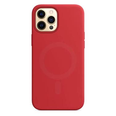 Imagem de Capinha capa para iPhone 12 Mini Silicone com imã, Vermelho