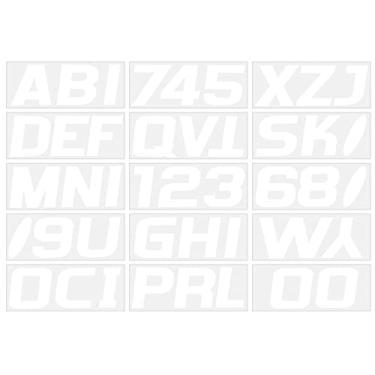 Imagem de Hardline Products Kit de número de registro PWC e barco de 7,6 cm da Série 700, branco sólido