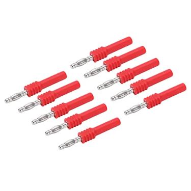 Imagem de Conector Banana, Adaptador de Plugue Banana J.20025 Estável 4mm Macho a 2mm Fêmea para Multímetro para Instrumento Eletrônico vermelho