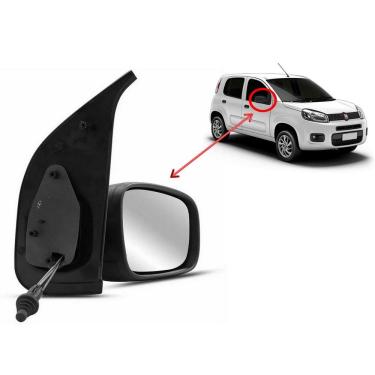 Imagem de Retrovisor Controle Interno 4 portas Fiat Uno 10/.. lado carona EB686