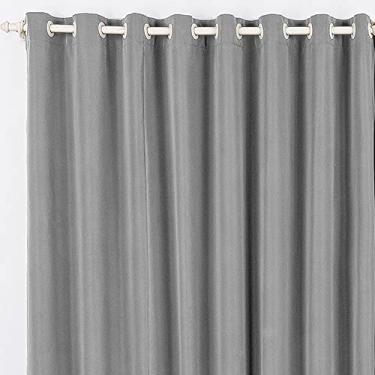 Imagem de Cortina Tóquio Varão Simples Tecido Oxford 4,00m x 2,80m Janela Quarto Sala - Cinza