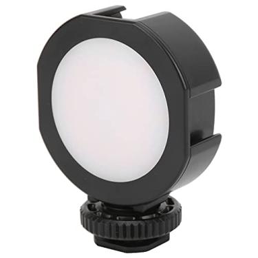 Imagem de Luz de preenchimento portátil, Mini 200K-6500K/2W/32 contas, lâmpada de luz de preenchimento de fotografia circular com três fontes de luz ajuste de cinco engrenagens, para streaming ao vivo/maquiagem