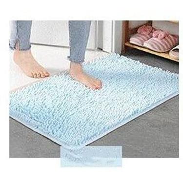 Imagem de Tapete de banho de microfibra absorvente de água antiderrapante tapete de banheiro para sala de estar tapete de banheiro 60x180cm tapete de banheiro, azul claro, 80x160cm